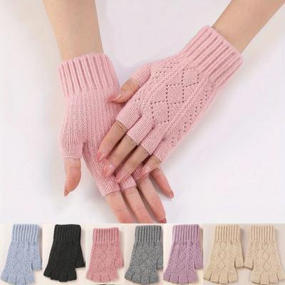 Thermal Winter Half Finger Knitted Gloves for Men and Women -Warm, Breathable and Comfortable for Outdoor Activities and Fitness