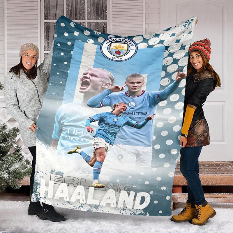 1pc Haaland13 Theme Blanket - Digital Print, Polyester, Cozy for All Seasons, Perfect for Outdoor, and Travel