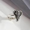 New Niche Design Retro Old Ganesh Ring Men and Women Open Ring