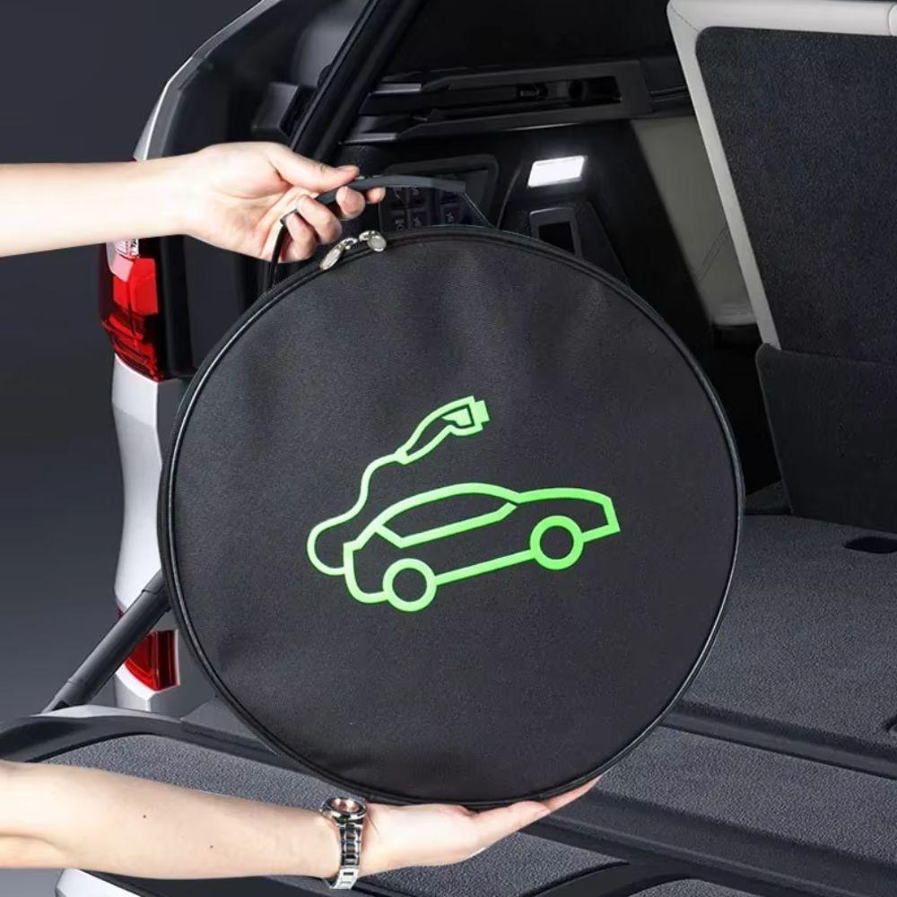 Spacious Inner Space EV Charging Cable Storage Bag Car Charging Cable Organizer Bag  Outdoor Use