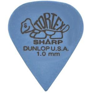 

Jim Dunlop TORTEX SHARP Picks, 24-Piece Set, 1.00mm, with Bonus Picks and Musent Custom Players Picks | 412B100-BLU-24P