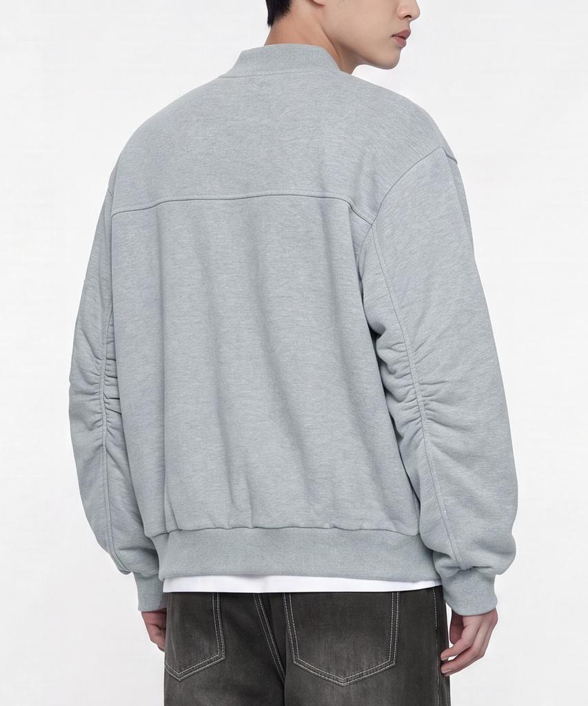 Agod Relax Sweat Bomber Jumper [Heather Grey]