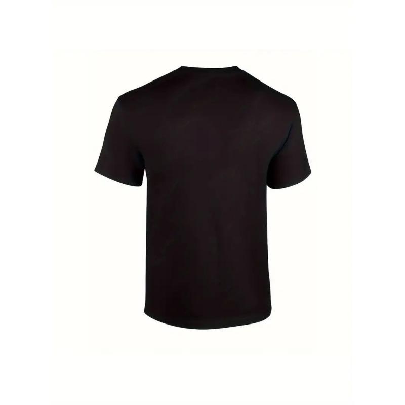 Men's Casual Cotton T-shirt Pattern Printed Loose Short-sleeved  Outdoor and Everyday Wear Comfortable T-shirt Suitable for All Seasons