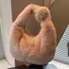 New Portable Dumpling Bag Autumn Fashion Handbag High Value Fashionable Simple Plush Bag Women's Bag