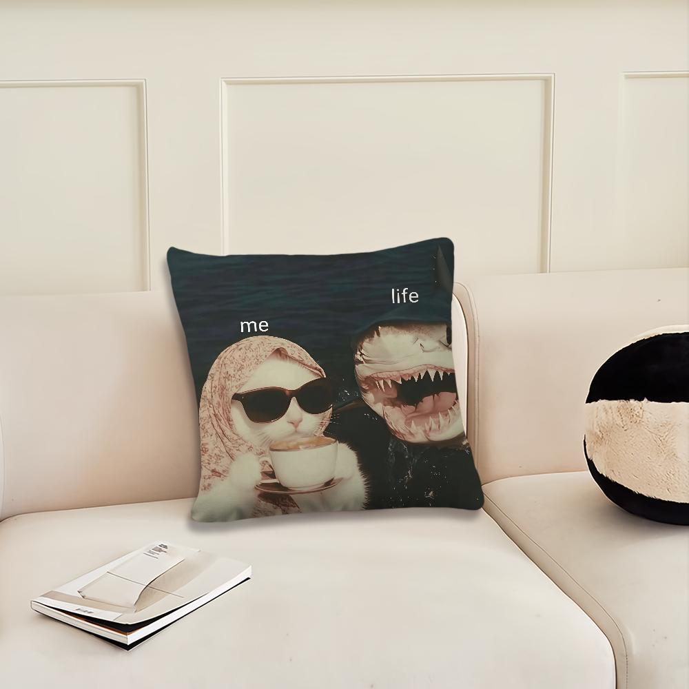cat Funny cushion cover Pillow Cover Decoration Room Home Sofa living Office Car Nordic Simplicity