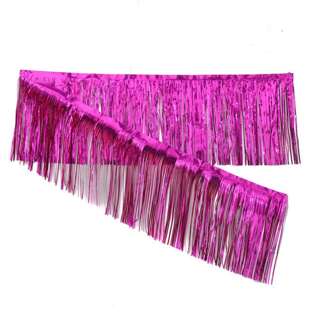 30*200cm Tassels Fringes Banner Shiny Rain Silk Curtain New Garland Curtain  For Wedding Birthday