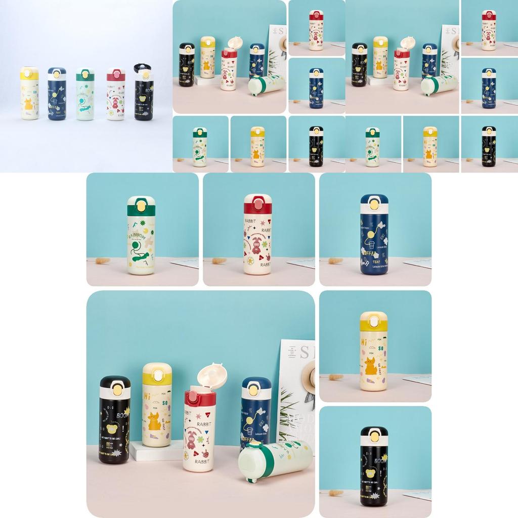 Cute Cartoon Stainless Steel Insulated Travel Cup For Students