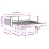 Extendable Daybed with Drawers Dark Grey 100 X 200 Cm Velvet