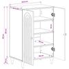 Shoe Cabinet ALKMAAR 59.5 X 39.5 X 90 Cm Engineered Wood White