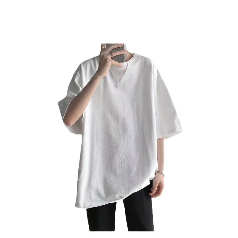 Men's Summer Korean-Style Loose-Fit Short-Sleeve T-Shirt, Trendy Casual Hong Kong Design
