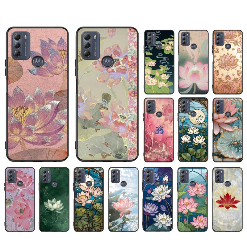 Phone Case For Moto G86 G85 G75 G15 G05 G56 G72 G53 G54 G84 G60 G31 G32 G24 G 5G G Play Lotus Flower