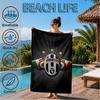 Football Football Crest Printed Microfiber Beach Towel, Soft And Absorbent, Quick-Dry, Ideal for Summer Travel, Beach Essential, Swimming Pool