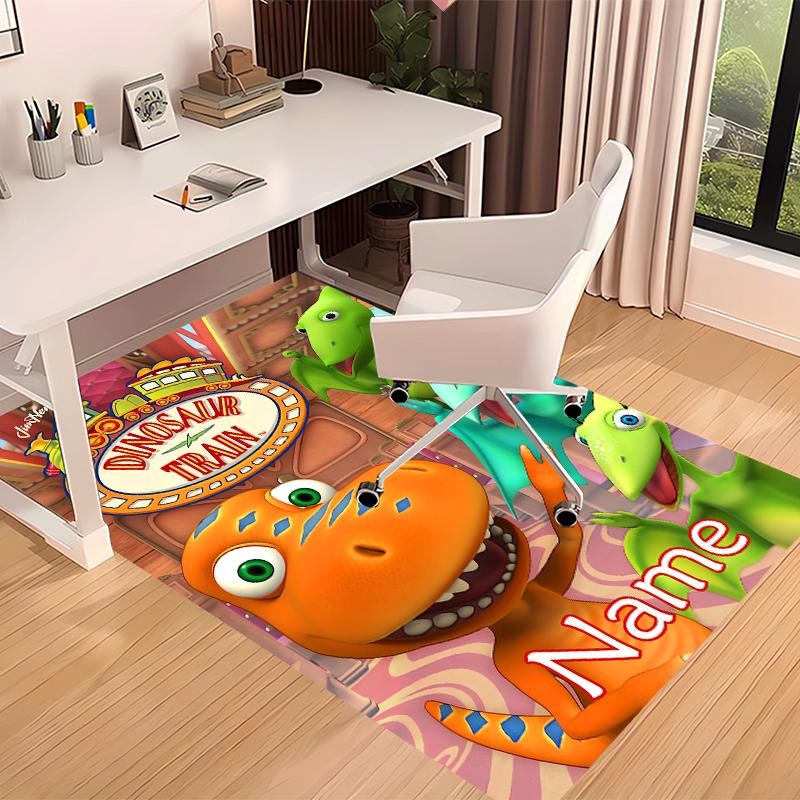 Custom Personalization Dinosaur Train Print Area Rug - Soft, Washable Non-Slip Indoor Mat,Living Room,Home&Office Decorative Rug