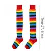 Girl Polyester Cotton Long Stockings Rainbow Colorful Stockings High Tights Women Stripey Stockings