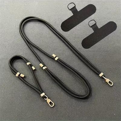 Cordón - Soporte con Clip Ajustable para Teléfono para Todo Tipo de Carcasa de Teléfono de 7 mm de Grosor (Cuello y Hombro y Bandolera / Muñeca)