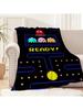 Cool Game P-Pac M-Man Cute Blanket Soft Comfortable Nap Plush Suitable For Iiving Room Office Bedroom Birthday Home Gift