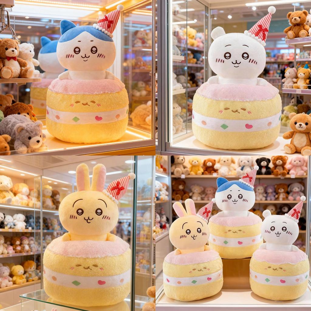 Jiikawa Usagi Plush Toy Cake Shape Soft Toy For Kids Gift