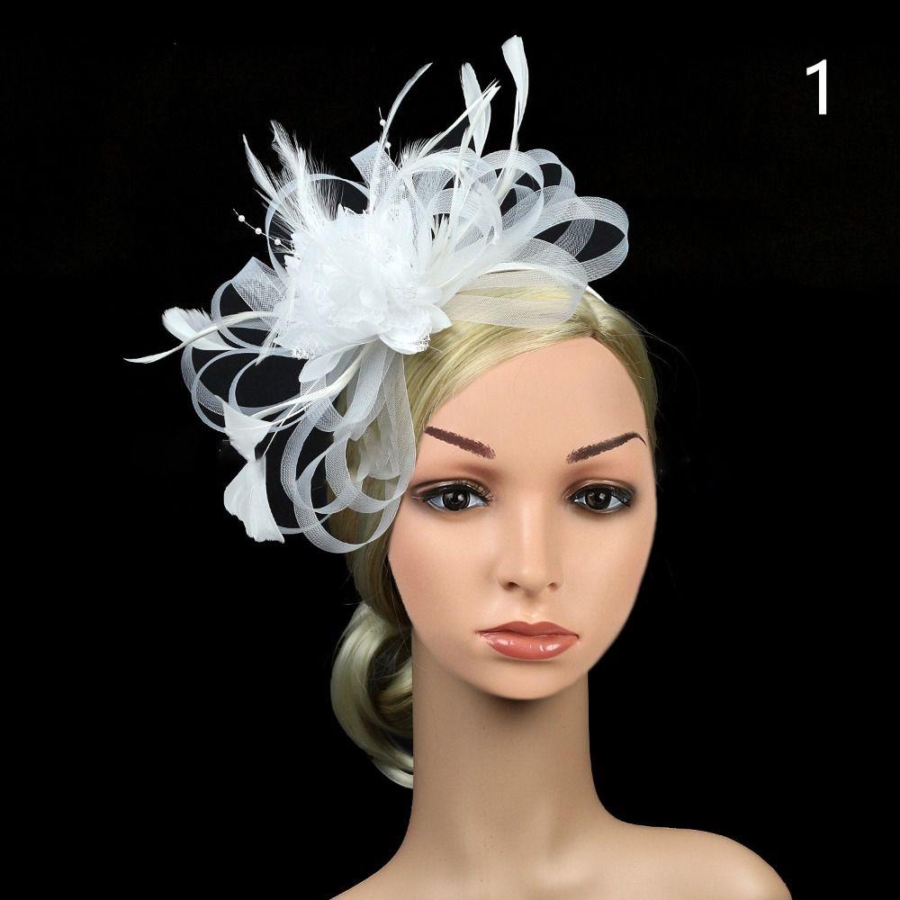 

Квітка мереживо ретро заколка для волосся капелюх коктейльна вечірка квітка коктейльна пов язка на голову стюардеса циліндр капелюхи 1