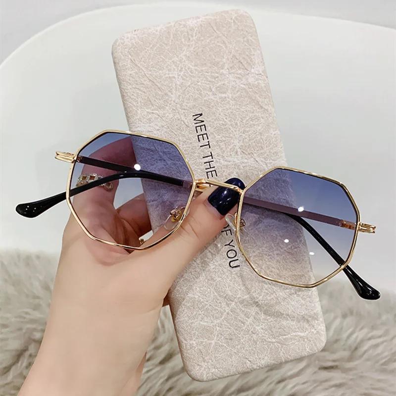 

Personalized Multi Women s Sun Goggles New Fashionable Metal Polygonal Sunglasses Driving Travel Anti UV Sunshades Sunglasses