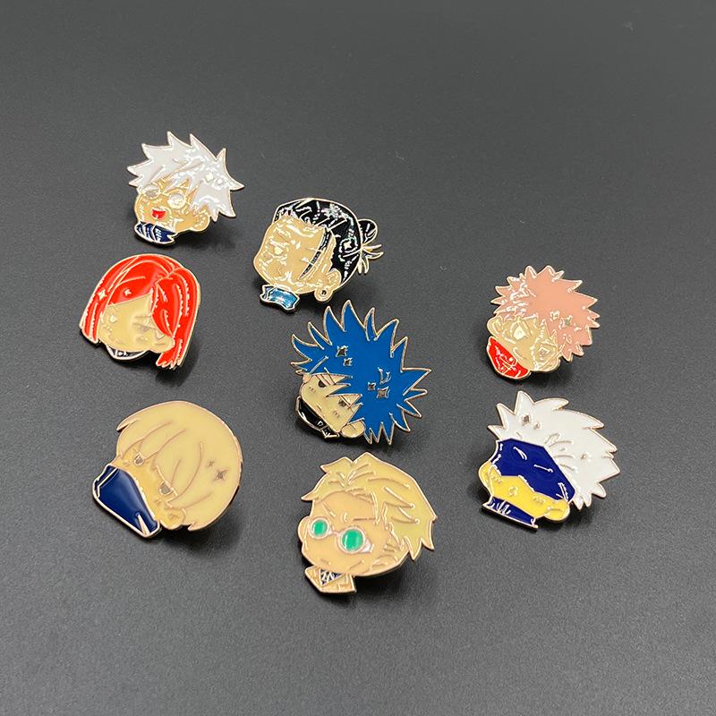 Jujutsu Kaisen Gojo Satoru Brooch - Cute Metal Badge for Backpack Accessory
