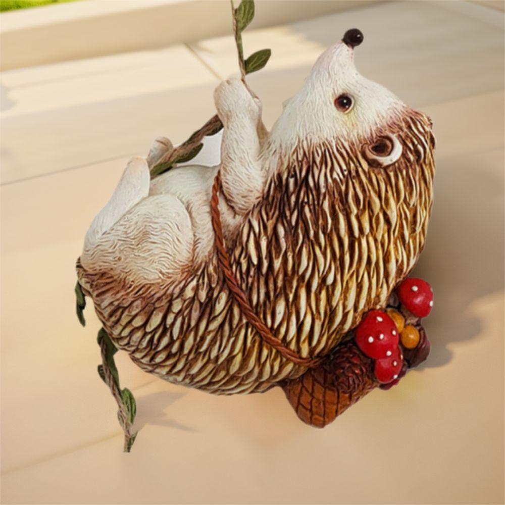 Cute Simulation Hedgehog Pendant Handmade Landscape Animals Decoration Home Decoration