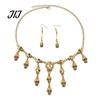 Alloy Necklace Set Halloween Skull Jewelry for Women, Tassel & Spooky Theme Dangle Earrings, Punk Gothic Accessories Costume Party Dark Aesthetic