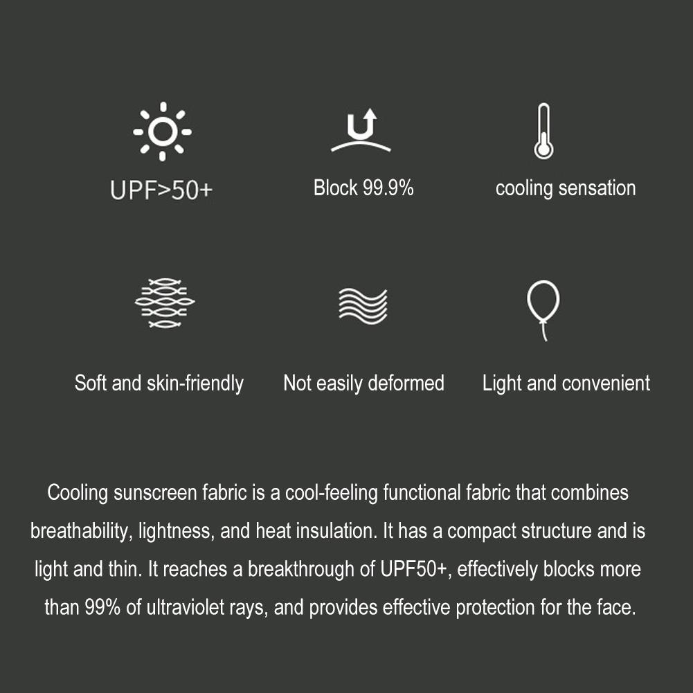 Summer Sunscreen Ice Silk Mask Sun Protection Anti-UV Thin Breathable Dustproof Outdoor Cycling Full Face Coverage