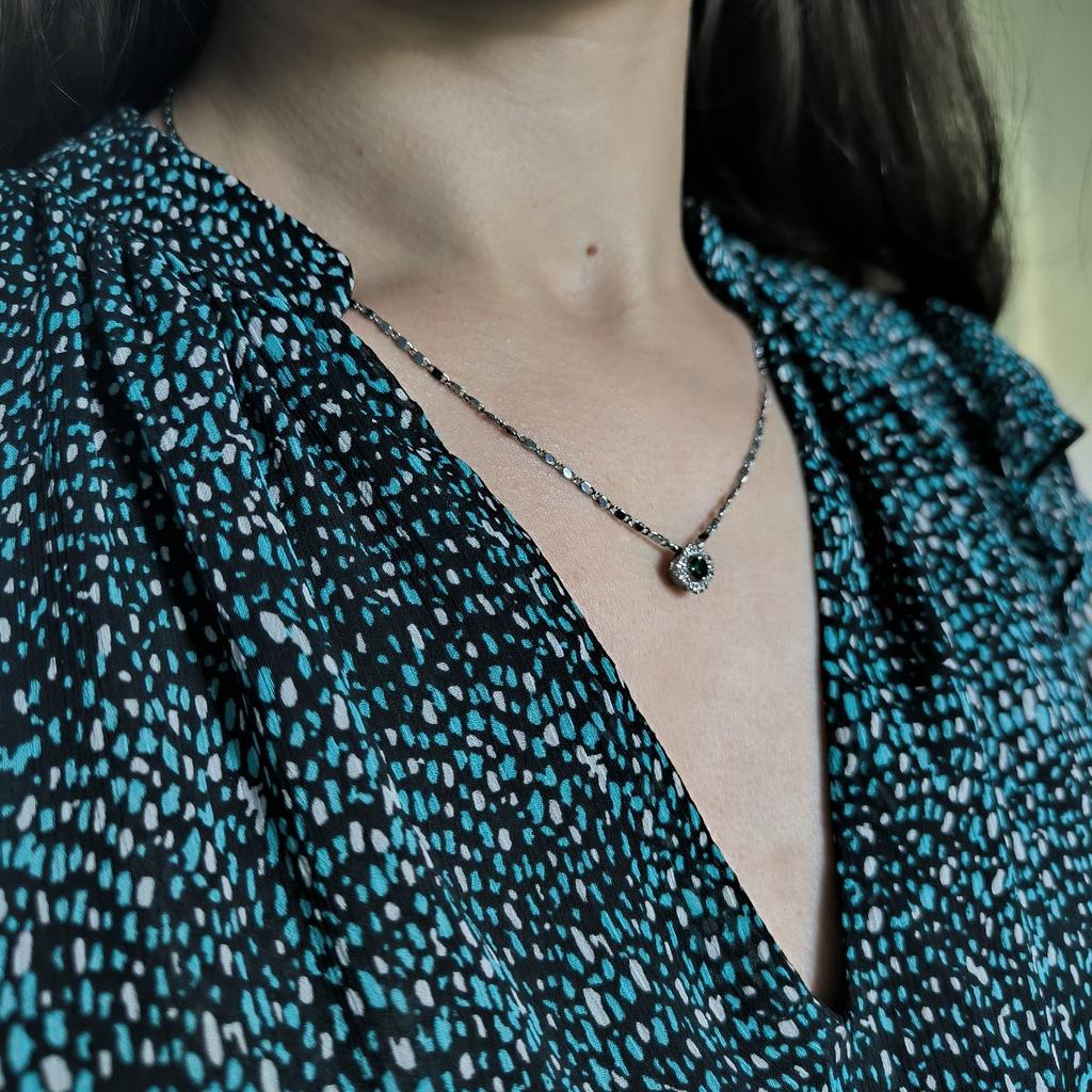 Silver Pendant with Nano Emerald 0.312ct (2192268)