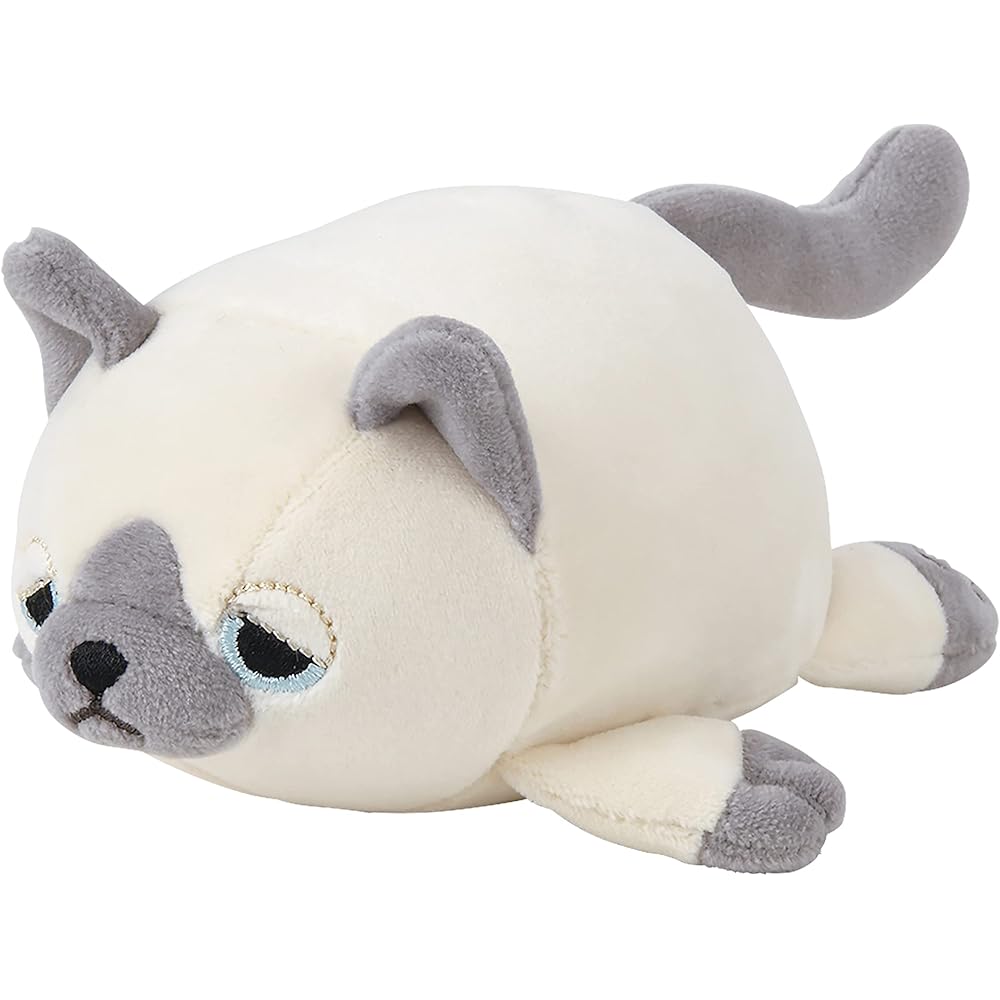 LIV HEART Marshmallow Animal Plush Toy Siamese Cat Leo 11cm