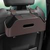 Auto-Organizer-Box, multifunktionale Auto-Taschentuchbox aus Leder, Aufbewahrungsbox für den Rücksitz des Autos, Telefonsitz, Papiertütenhaken, Wasserbecherhalter