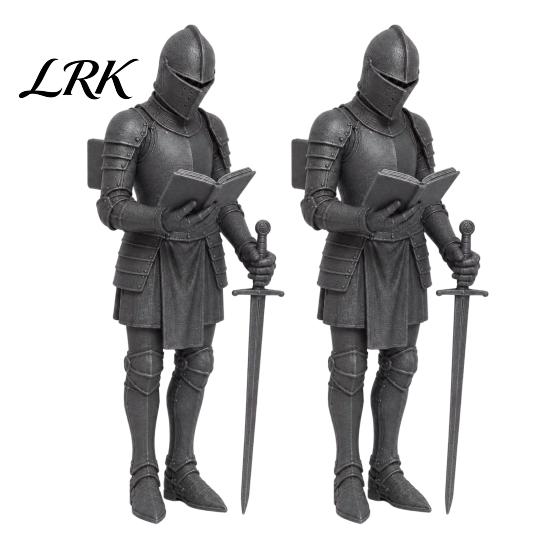 Office Desk Medieval Decoration Knight Bookshelf Decor, Armored Bookend Statue, Gothic Library Shelf Decoration, Detailed Armor Figurine Castle Theme