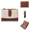 New Women's Zipper Bifold Wallet - Fashion PU Patchwork Coin Purse