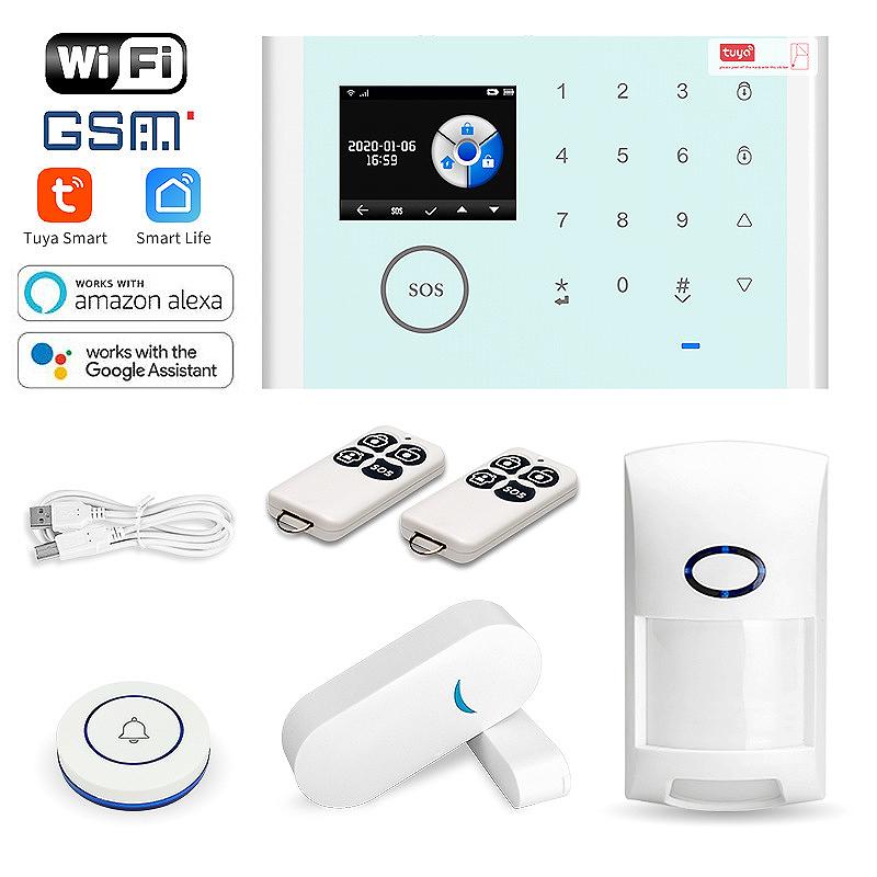 

Система сигнализации Tuya WiFi Security Kit Беспроводная GSM охранная сигнализация Многофункциональная противоугонная система видеонаблюдения для дома Работа