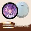 Crachá com Display Bluetooth de Tela Sensível ao Toque de Anime – Enfeite Pendurado 2D Moderno