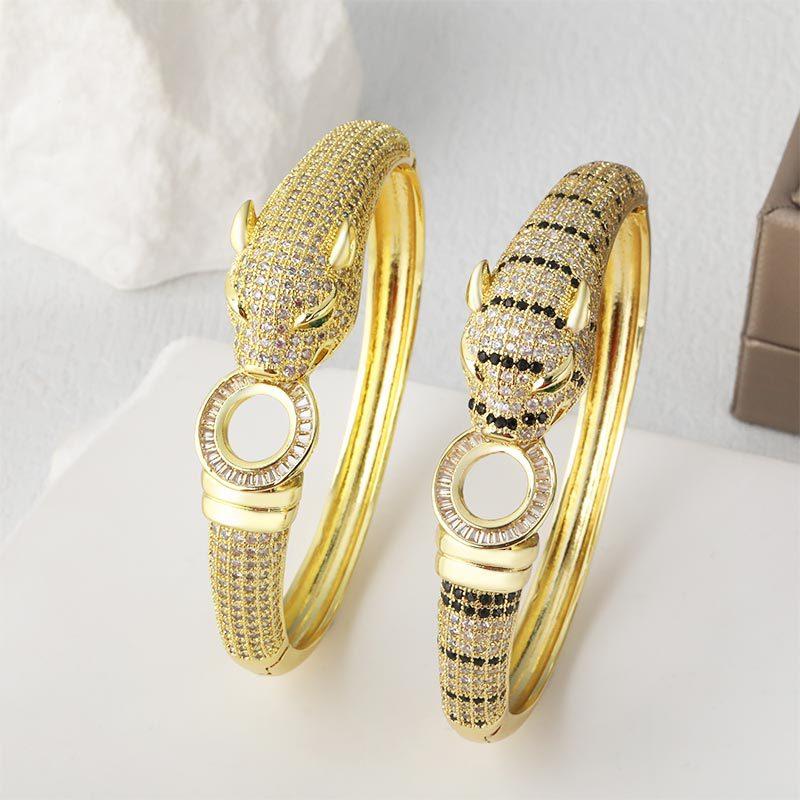 European and American New Exquisite Leopard Women's Bracelet Light Luxury Hip-hop Bracelet