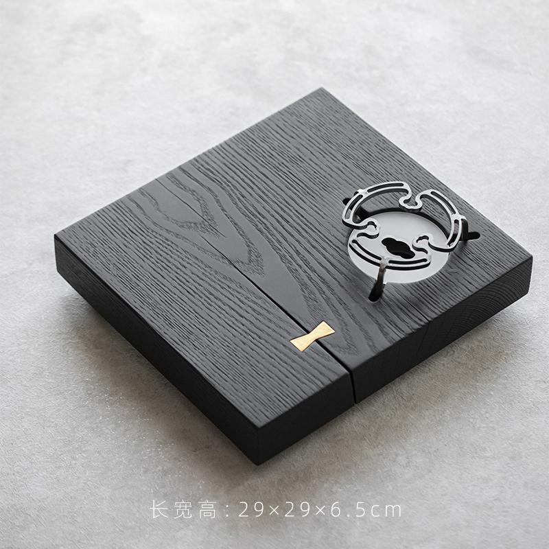 

Wooden Candle Tea Warmer Base Alcohol Burner Japanese Style Solid Wood Tea Warmer Dry Bubble Pot Tea Tray