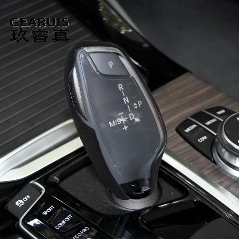 Car Suede Wrapping Gear Shift Knob Handle Collars ABS Cover Sticker For BMW 5 7 Series G30 G38 G32 G01 G02 G08 G11 G12 X3 X4