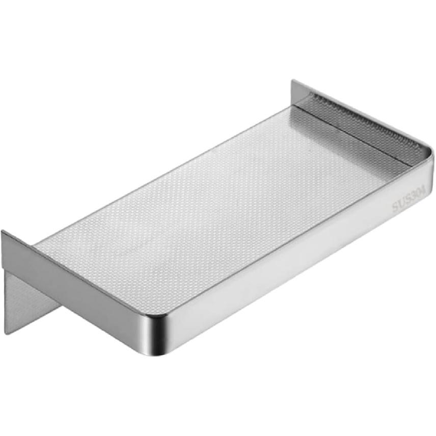 Wall Mounted Phone Shelf Bathroom Toilet Phone Holder Wall Mount Phone Rack Restroom Washroom Brushed Finish