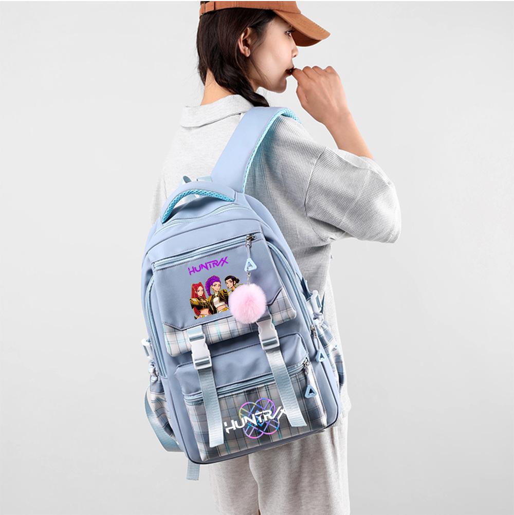 Cartoon K-Pop Printed Large Capacity Backpack for Teenger Student Girl Boy Schoolbag Bookbag Kid Gift Women Waterproof Travel Bag Rucksak