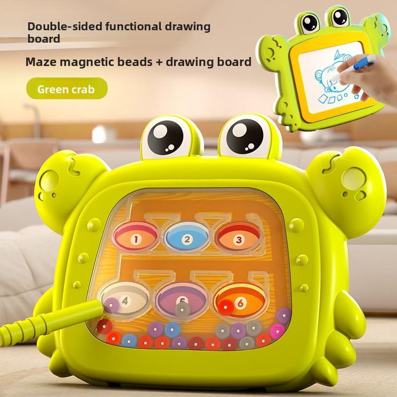 

Магнитная доска для рисования 2 в 1 для детей, с ручкой-пазлом, игрушки для рисования для детей 3-8 лет, игра Монтессори, образовательный подарок