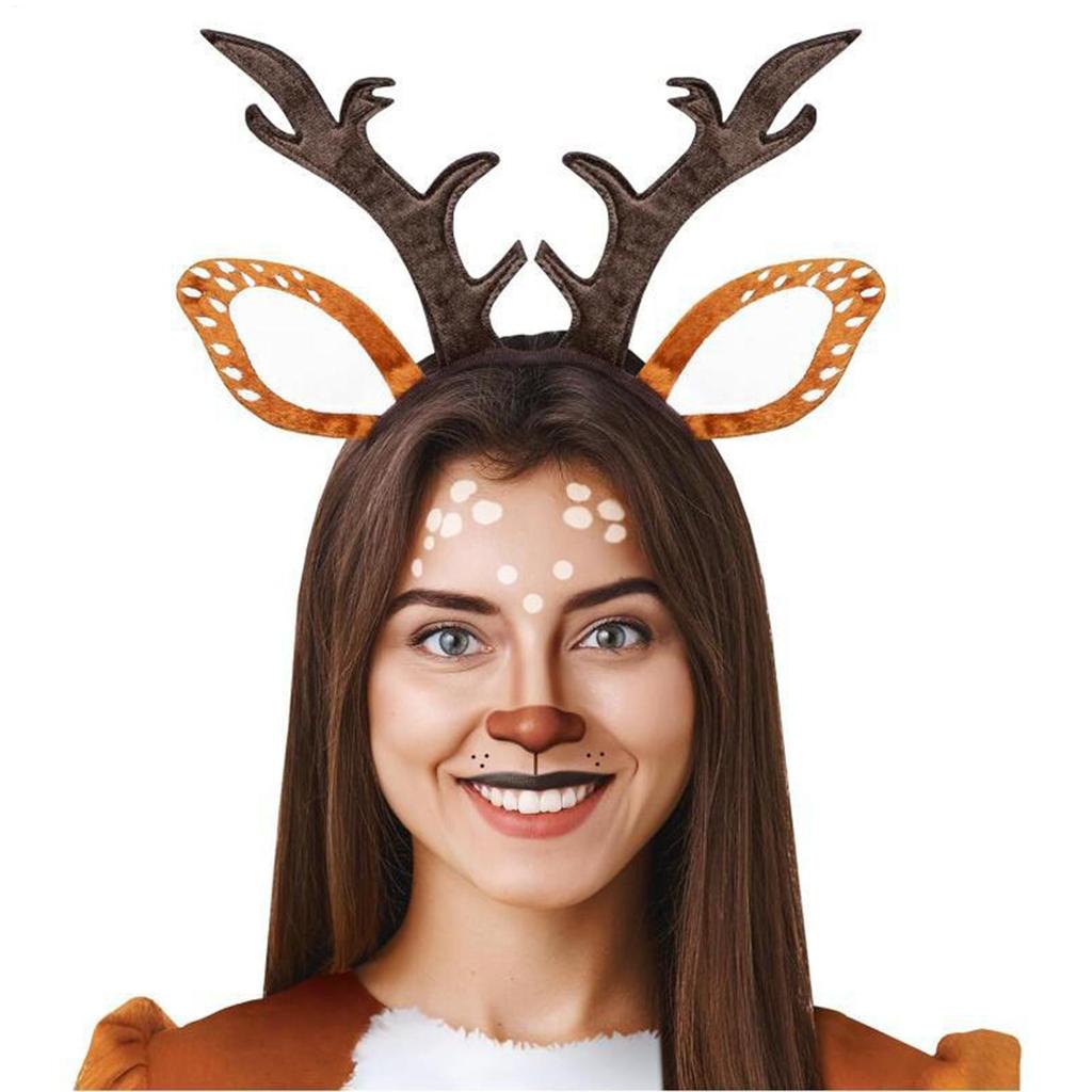 Christmas Headband Deer Antlers Headband Christmas Cosplay Headwear Cute Dress Up Hairband for Cosplay Costumes and Accessories