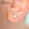 Korean Version Of Simple 316l Stainless Steel Fashion Round Personality Mini Earrings 