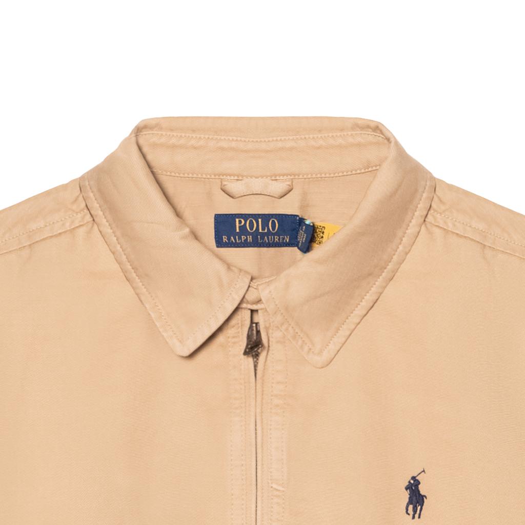 Polo Ralph Lauren Ss23 Solid Logo Embroidered Loose Cotton Khaki Jacket Women jackets Brown WMPOOTWN5A20038-250