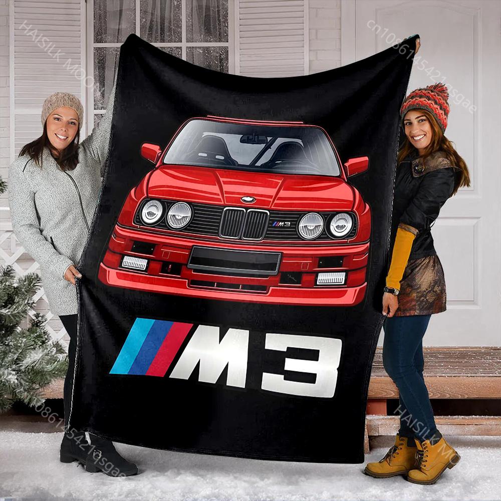 Classic Car Printed Blanket E30 Warm Soft and Comfortable Home Travel Blanket for Office Sofa Travel Camping RV Holiday Gifts