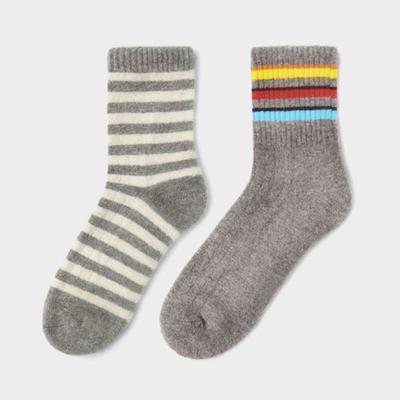 ERHKES 100% Wool Socks, 3 Stripes