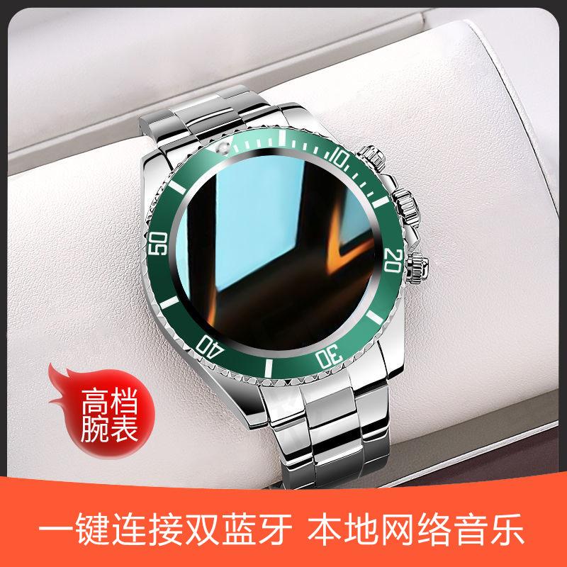 AW12 Stainless Steel Smart Watch 1.28 IPS Full touch Screen BT Call Nightlight Rotating Chronograph Dial Fitness