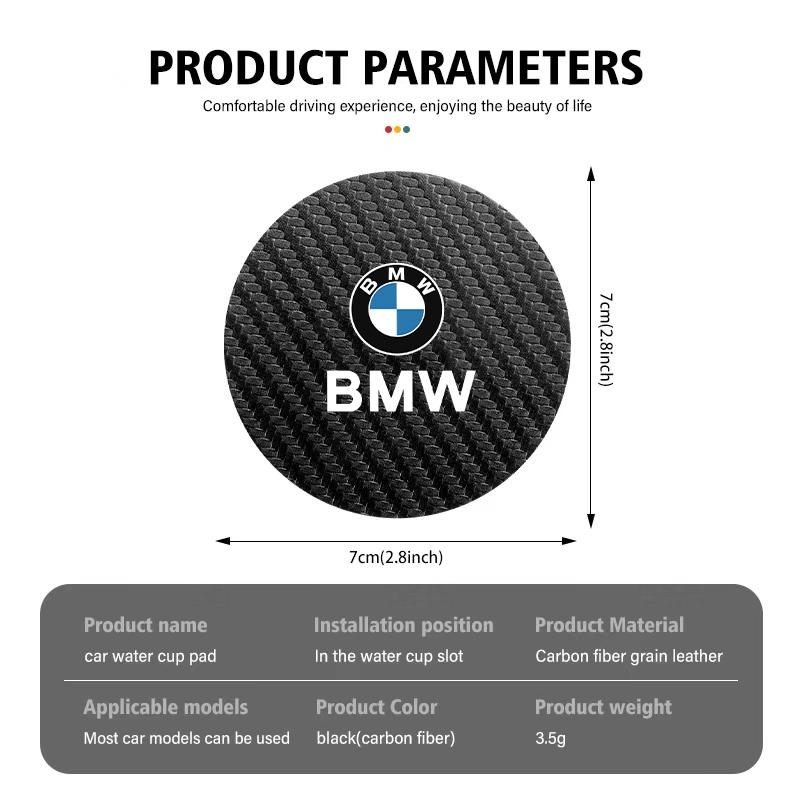 2 Pièces Porte-gobelet en Cuir pour Intérieur de Voiture Anti-bruit pour BMW G80 G06 G07 G42 G14 G15 G16 F82 F20 F21 F83 M2 M3 M4 M5 M8