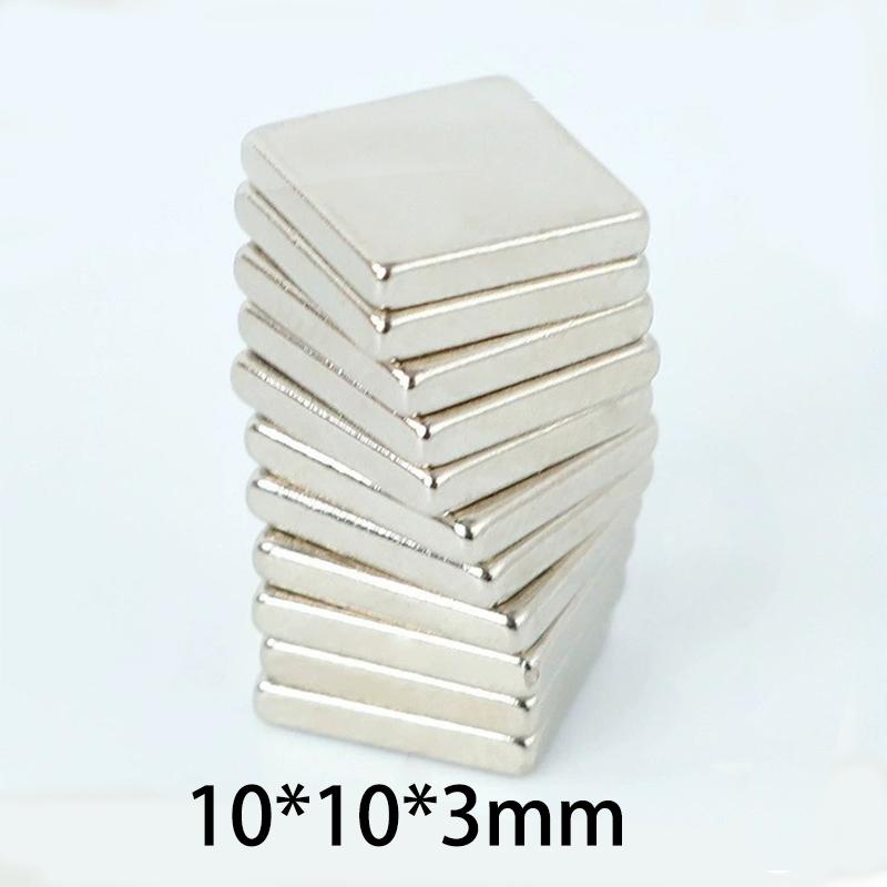 10PCS 10X10X3mm High Temperature Office Use Refrigerator magnet Magnetic hook DIY