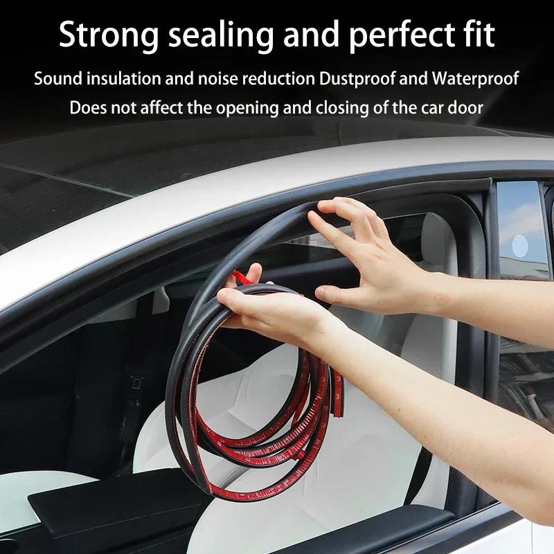 Per Tesla Model YL / Y Juniper 2025+ Striscia Sigillante Gomma Fonoassorbente per Portiera Per Ridurre il Rumore del Vento Kit Fonoassorbente
