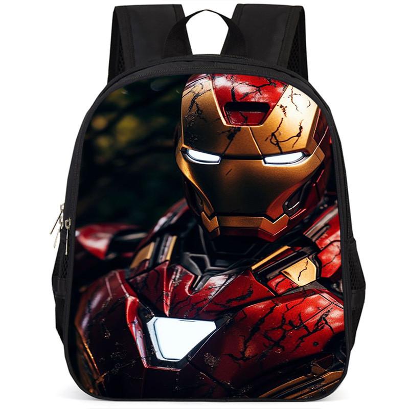 Stylowy plecak dla dzieci Iron Man 15 cali, duża pojemność, lekki, wykonany z tkaniny Oxford